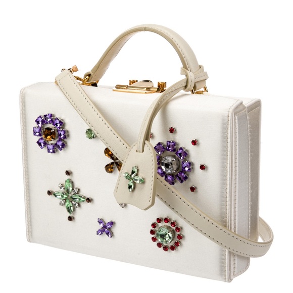 NEW! $2590 Mark Cross Grace Box Limited Edition with Crystal Embellishments - Picture 2 of 4